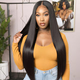 Vera Dolls 180% Density | 13x6 Straight Frontal HD Lace Wig                                            Glueless Free Part Long Wig 100% Human Hair