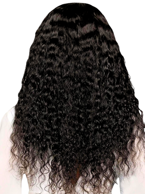 Vera Dolls 180% Density | 13x6 Deep Curly Frontal HD Lace Wig                                            Glueless Free Part Long Wig 100% Human Hair