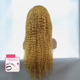 15A Grade Bohemian Curly Blonde 27 | 13x4 Super Natural Hairline Lace Frontal Wig | 100% Human Hair 180% Density