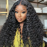 Vera Dolls 180% Density | 13x6 Water Wave Frontal HD Lace Wig                                            Glueless Free Part Long Wig 100% Human Hair - Premium  from Vera Dolls - Just $149.99! Shop now at VeraDolls