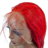 15A Fire Red Bob Straight 13x4 HD Super Natural Hairline Lace Wig | 100% Human Hair 180% Density