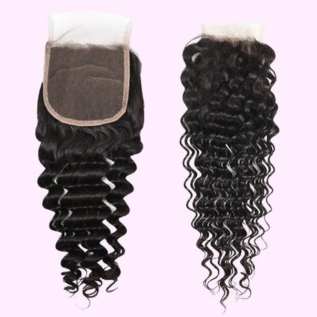 Vera Dolls 180% Density | 4x4 Deep Wave Closure HD Lace                                            Undetectable | Long Closure  100% Human Hair - Premium 4x4 Closure from VeraDolls - Just $39.99! Shop now at VeraDolls