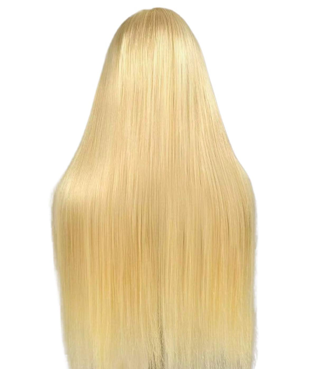 Vera Dolls 100% Human Hair 13x4 27 Blonde Straight Glueless HD Lace Front Wig