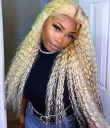 Vera Dolls 180% Density | Blonde 613 13x4 Deep Wave Frontal HD Lace Wig                                            Glueless Free Part Long Wig 100% Human Hair