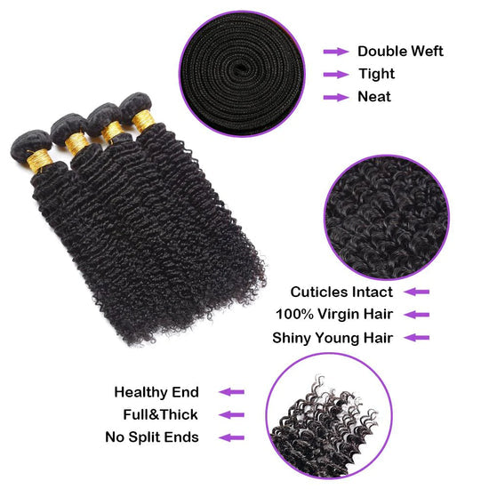 Water Wave 15A Bundles Set: 100% Natural Human Virgin Hair