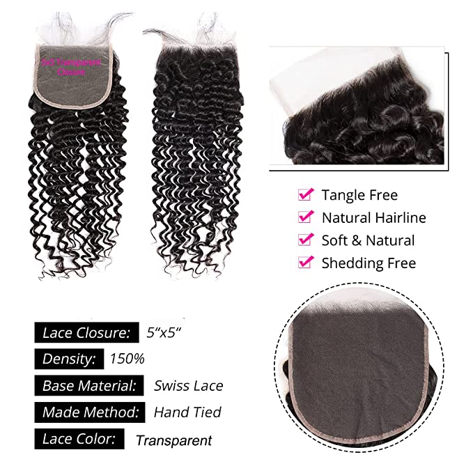 Vera Dolls 180% Density | 5x5 Bohemian Closure HD Lace                                            Undetectable | Long Closure  100% Human Hair - Premium  from VeraDolls - Just $49.99! Shop now at VeraDolls