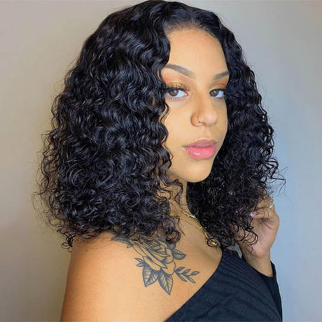 Vera Dolls 180% Density | 13x4 Bob Deep Wave Frontal HD Lace Wig                                            Glueless Free Part Long Wig 100% Human Hair - Premium  from Vera Dolls - Just $109.99! Shop now at VeraDolls