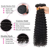 Water Wave 15A Bundles Set: 100% Natural Human Virgin Hair