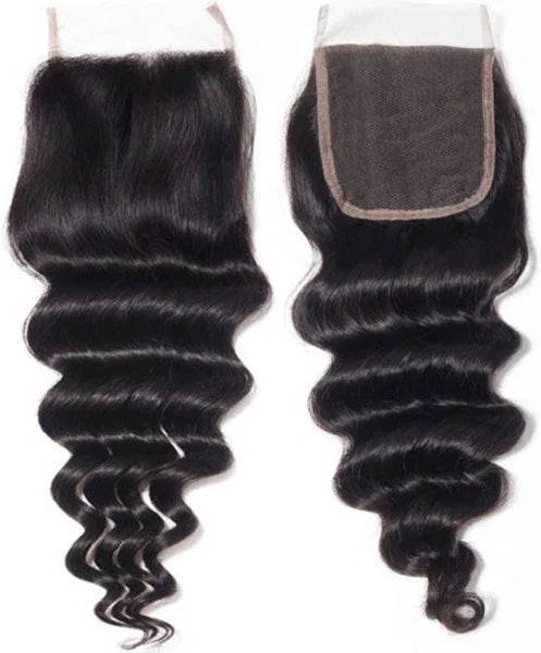 Premium 4x4 Loose Deep Transparent Lace Closures | 100% Virgin Natural Human Hair