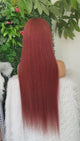 15A Grade 13x4 Dark Reddish Brown Straight Glueless HD Lace Front Wig | 100% Human Hair 180% Density