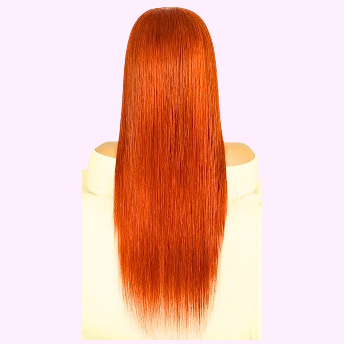 13x4 Burnt Orange Straight Wig | Human Hair Lace Front | Star Dust Collection