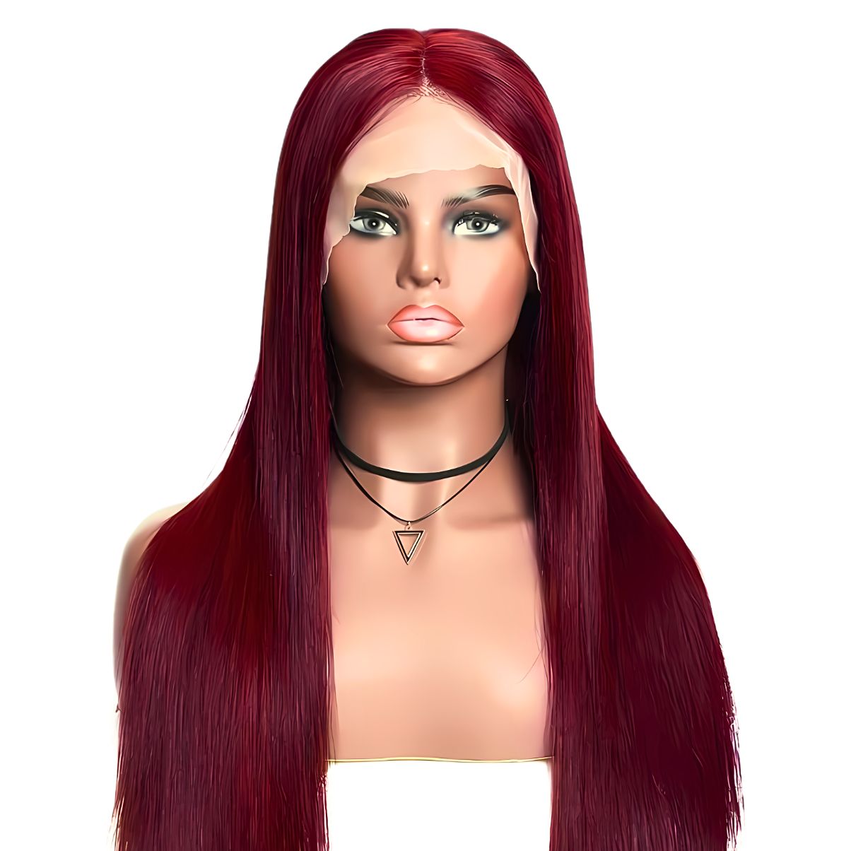 Vera Dolls 100% Human Hair 13x4 99j Burgundy Straight Glueless HD Lace Front Wig